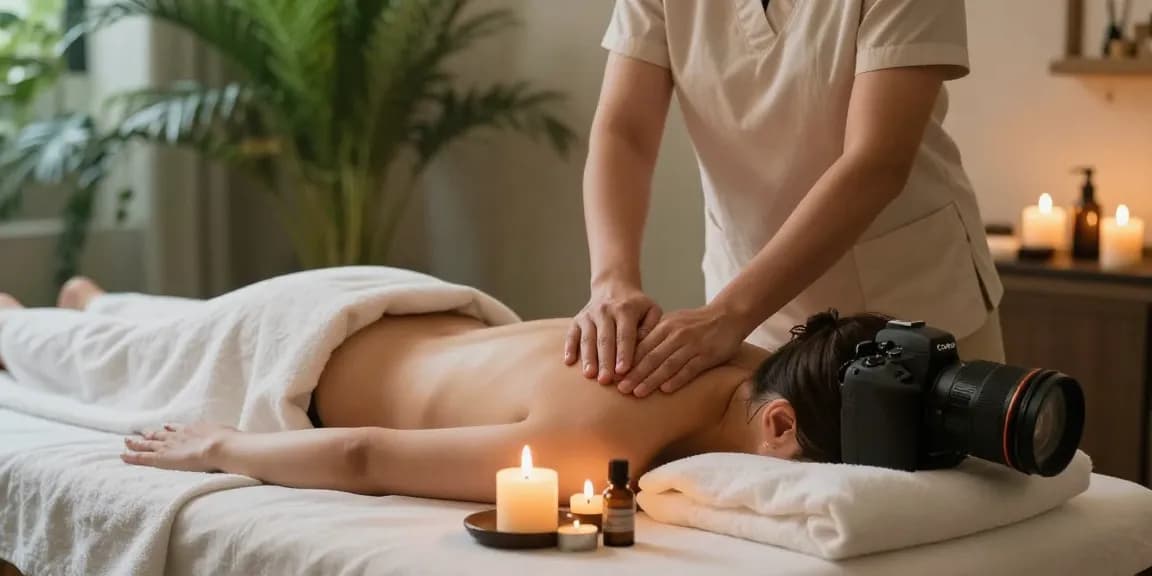 Experience soothing 스웨디시 massage in a tranquil spa environment with calming aromas and soft lighting.