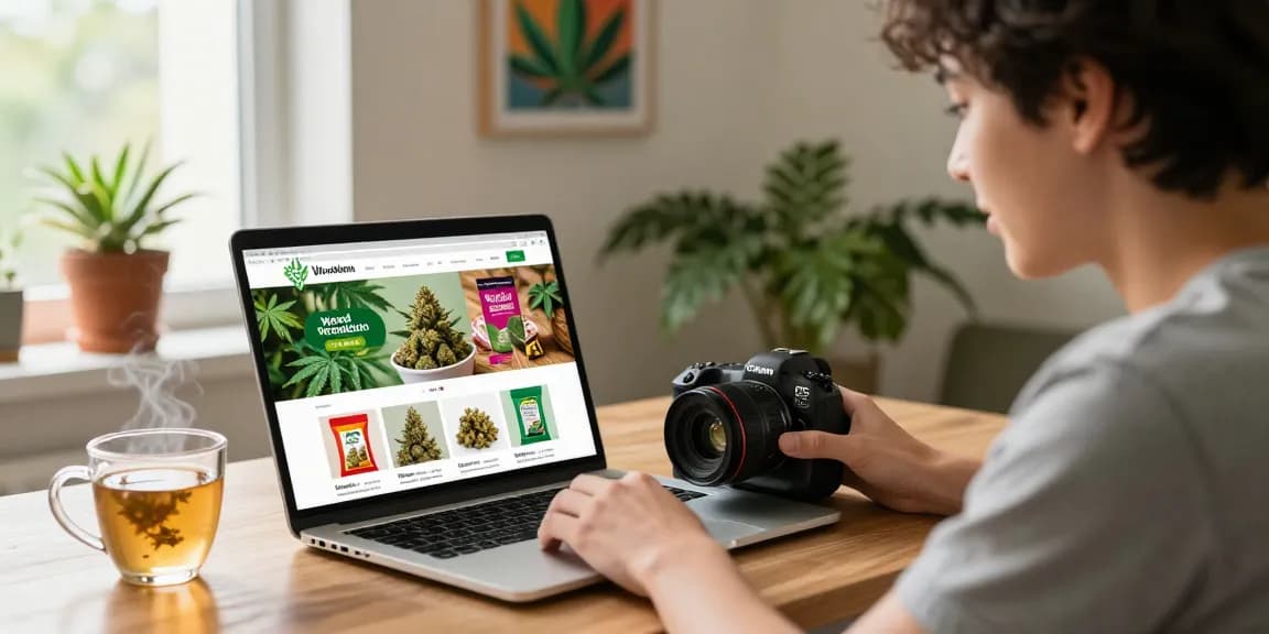 Experience weed online uk shopping with vibrant strains and a cozy atmosphere while browsing.