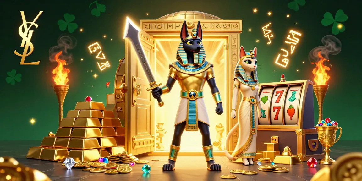 Engage in thrilling slots adventures with ysl's vibrant 3D illustration showcasing ancient symbols and treasures.