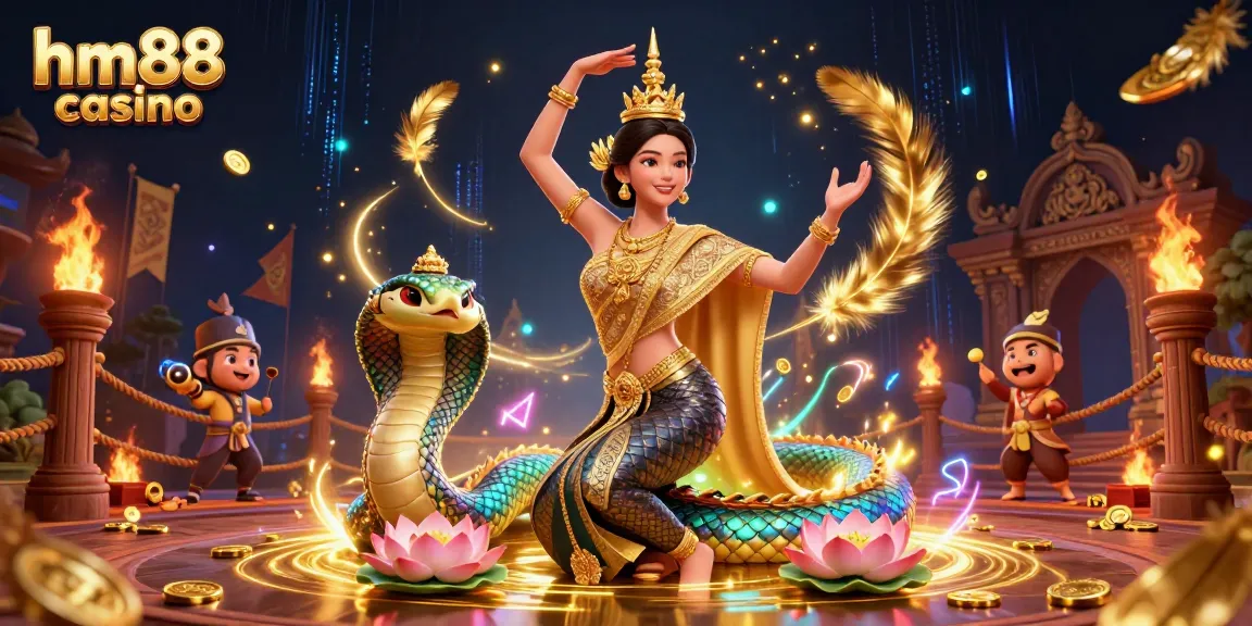 Experience the excitement of hm88 casino with an immersive 3D digital illustration of vibrant gaming elements.