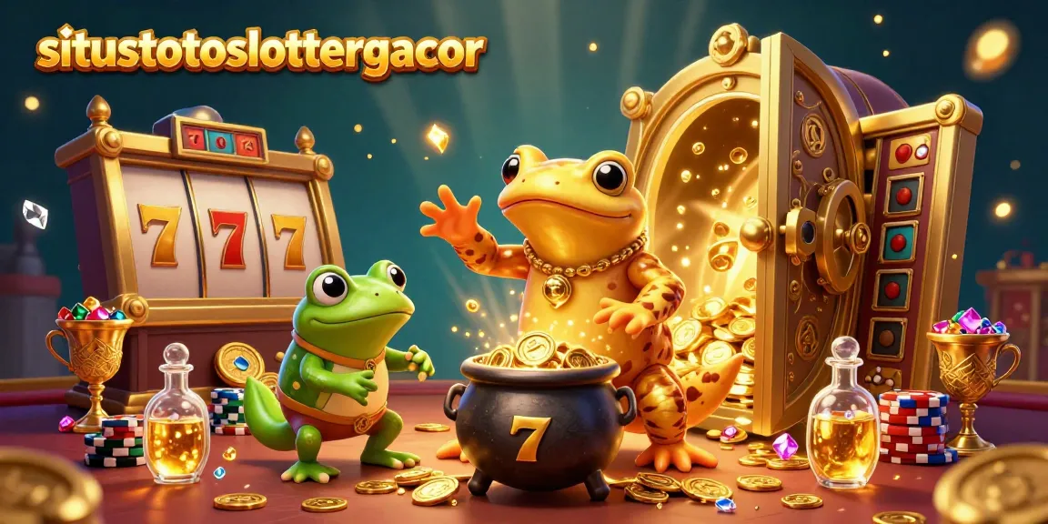 Experience the thrill of situstotoslottergacor with gold coins and jackpot symbols in a vibrant casino.