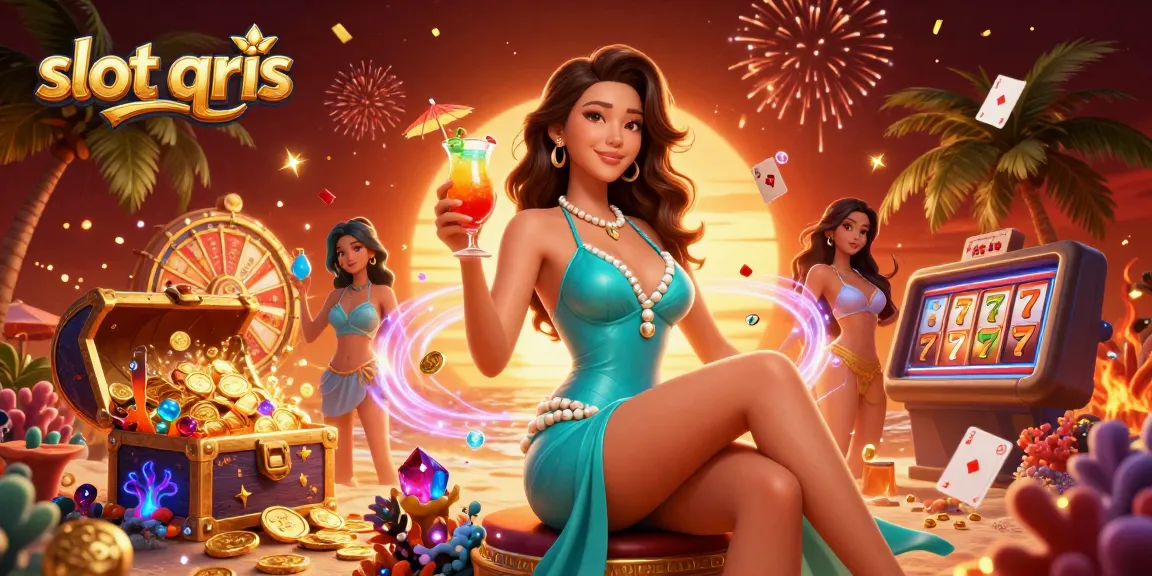 Experience thrilling slot qris gameplay with a glamorous setting and vibrant casino elements.