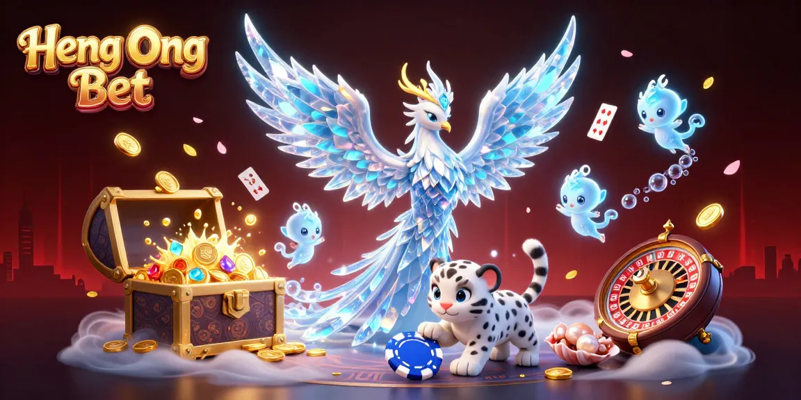 Experience exciting gameplay with Heng Ong Bet through vibrant slots, roulette, and immersive casino scenes.