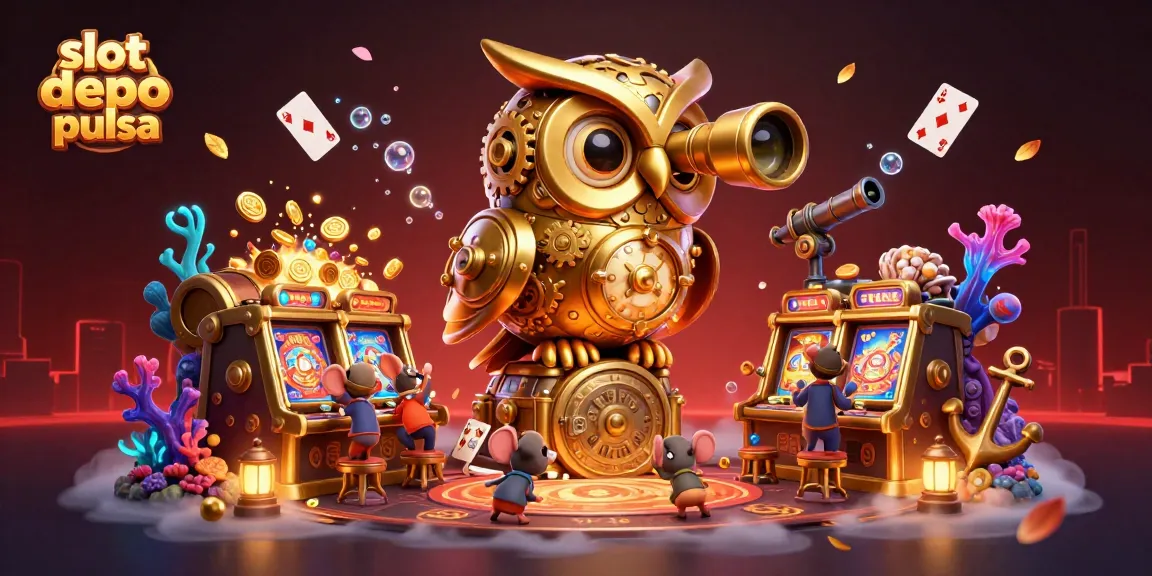 Menangkan hadiah besar dalam permainan slot depo pulsa dengan ilustrasi kasino penuh warna.