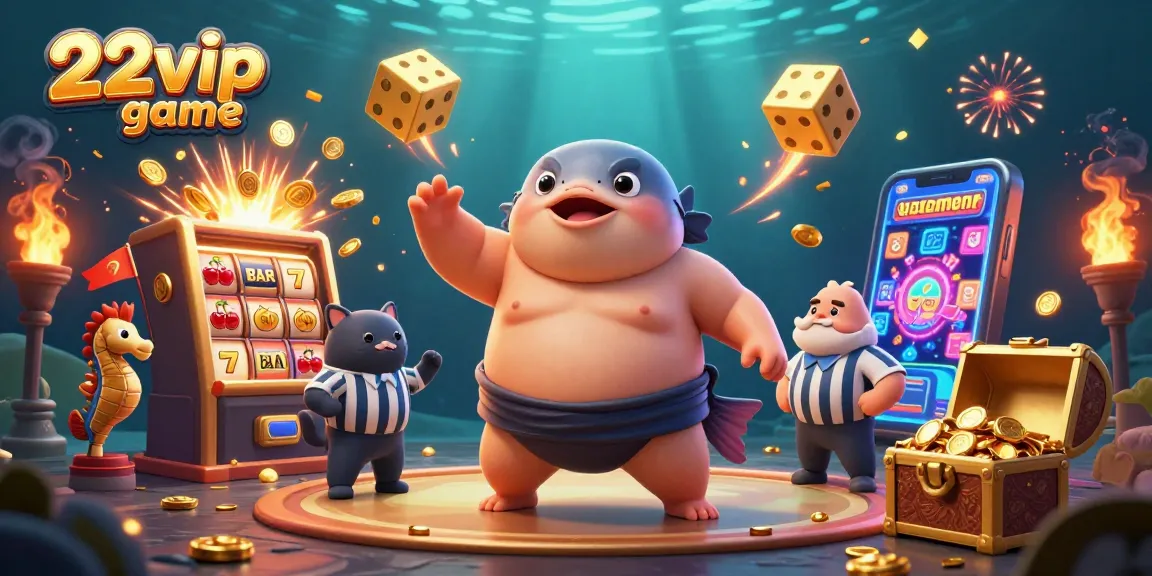 Experience the excitement of the 22vip game with vibrant underwater casino elements and dynamic characters.