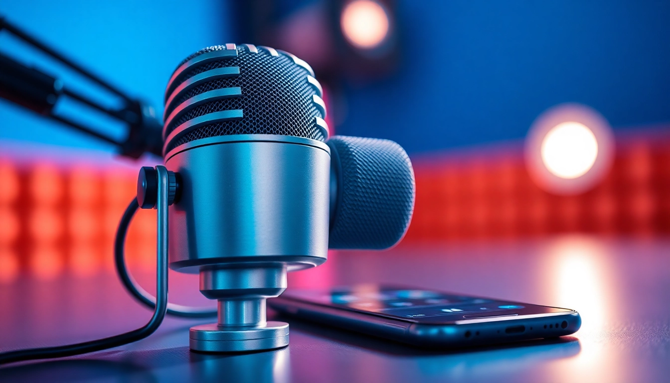 High-quality MV88 microphone setup with iPhone, showcasing innovative audio recording capabilities.