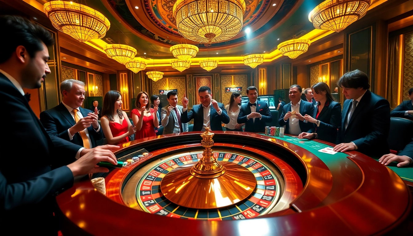 Experience the excitement at mm88 casino with players engaged in a lively roulette game.