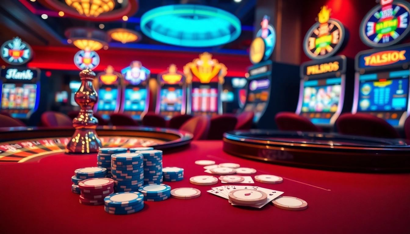 Experience the thrill of reputable gambling at a high-stakes poker table showcasing nhà cái uy tín in a luxurious casino setting.