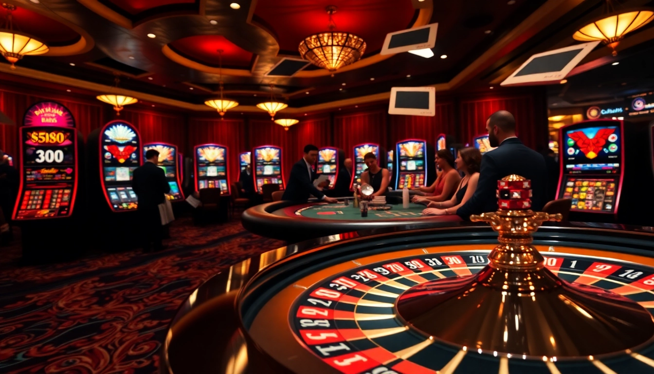 Exciting moment captured with LC88 players at a poker table, chips flying in a vibrant casino.