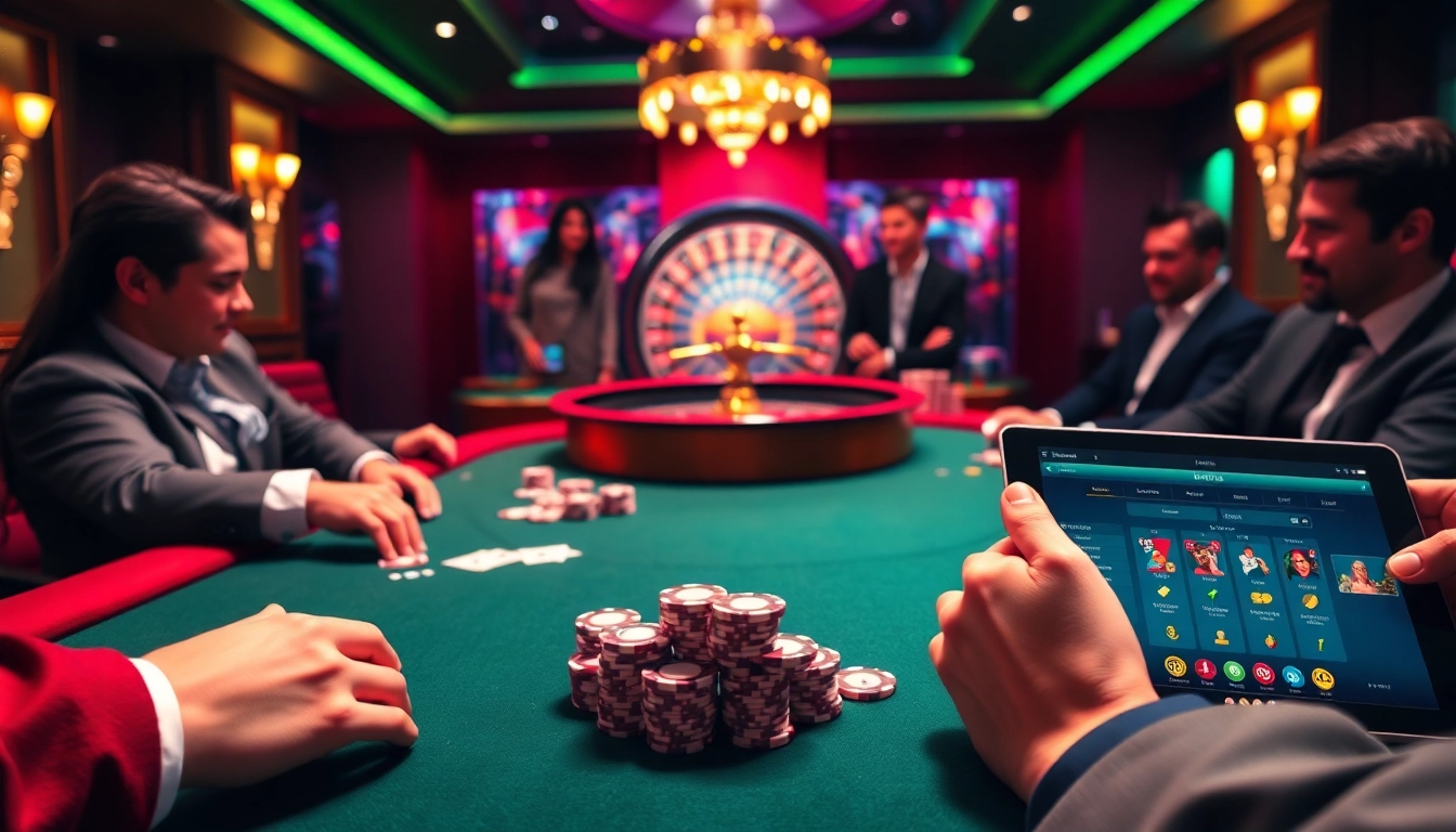 Engage with the excitement of betting at MM88.COM surrounded by poker tables and roulette wheels.