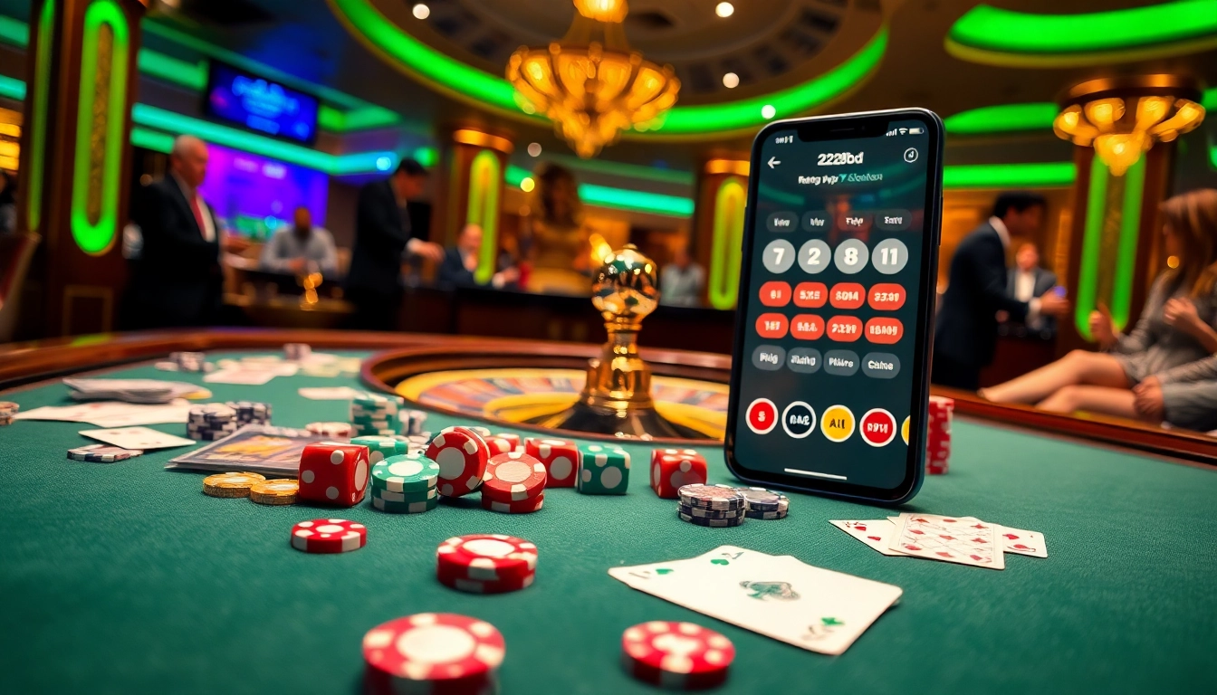 Experience the thrill of winning with the 222bd app during a luxurious casino game.