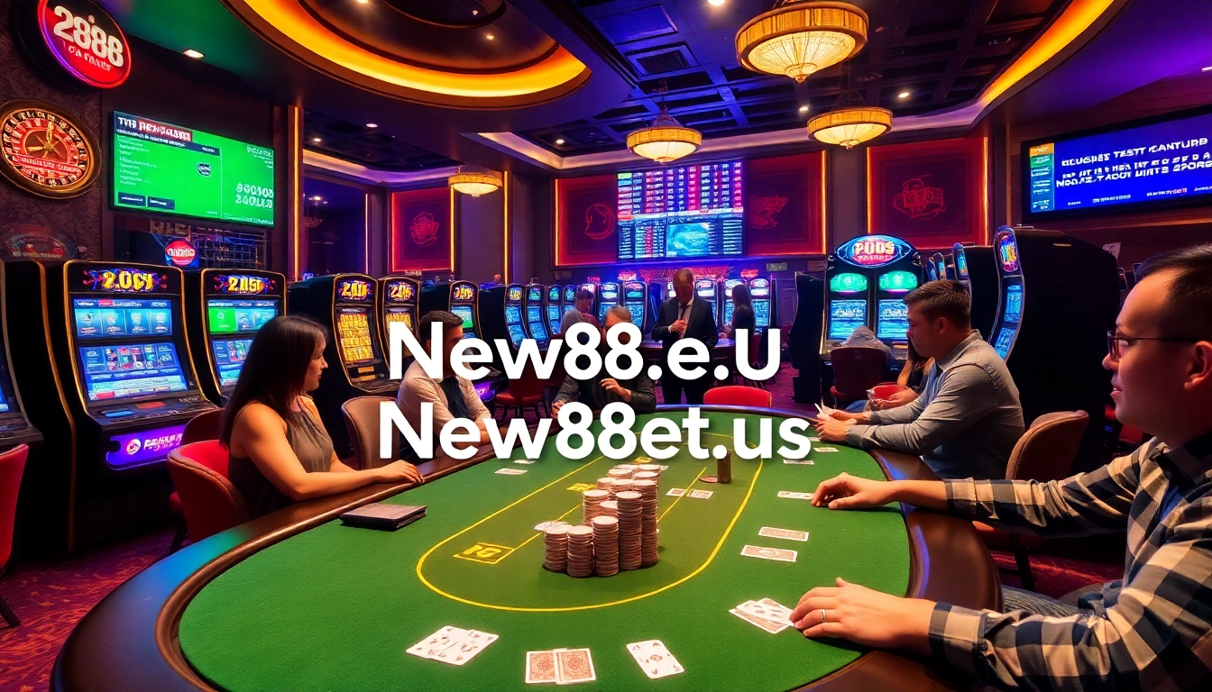 Experience the excitement of gambling at New88bet.us with luxurious tables and vibrant slot machines.