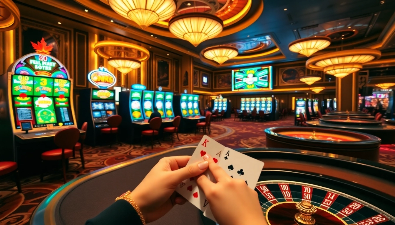 Experience the excitement of OK88 with dynamic gameplay at vibrant casino tables and slot machines.