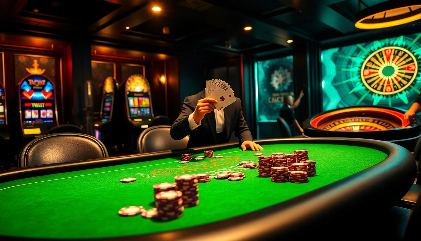 Experience the thrill of k9k9 casino as players enjoy a high-stakes poker game at a luxury table.