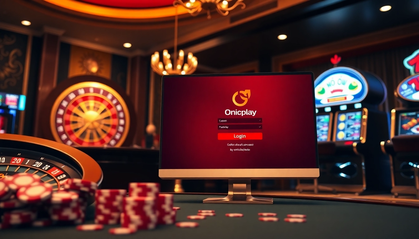 Experience the excitement of onicplay login with vibrant casino elements and winning opportunities.