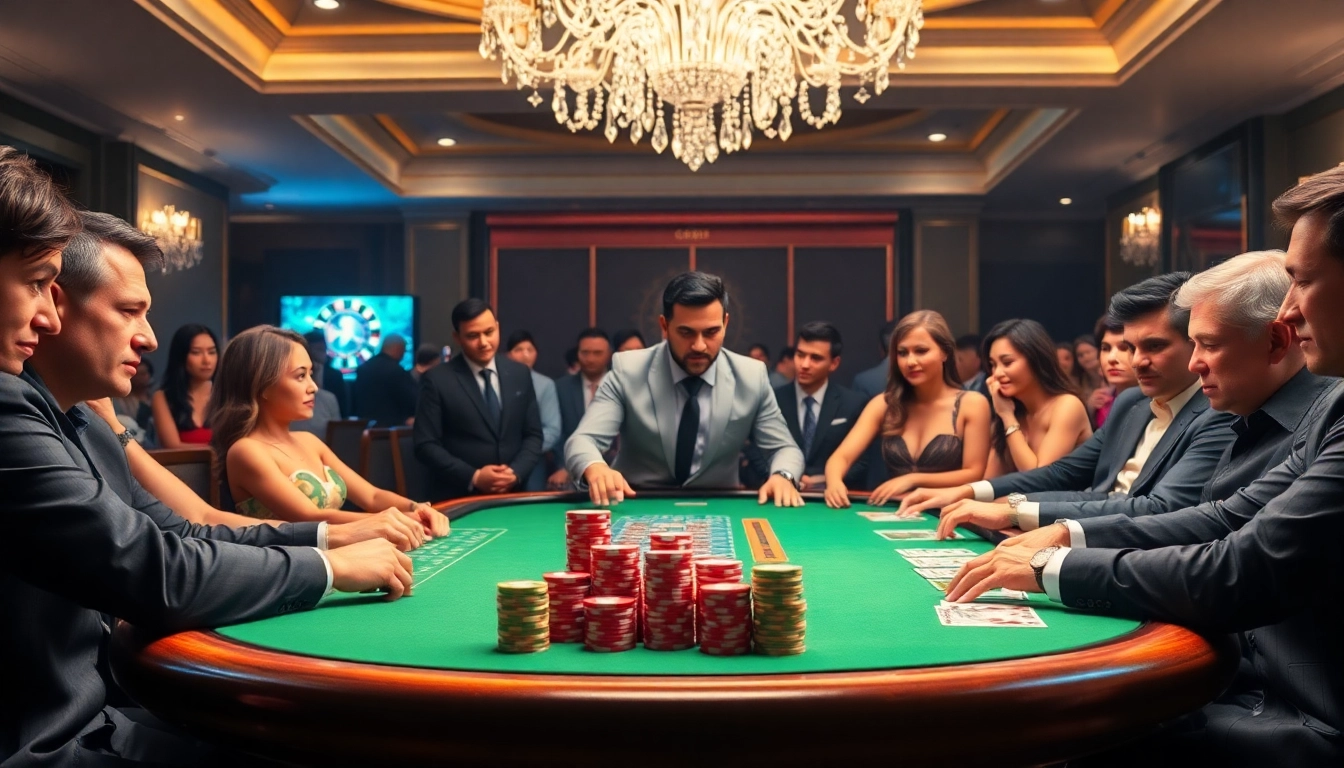 Experience the thrill of gg88 poker with a luxurious casino setup and vibrant gameplay.