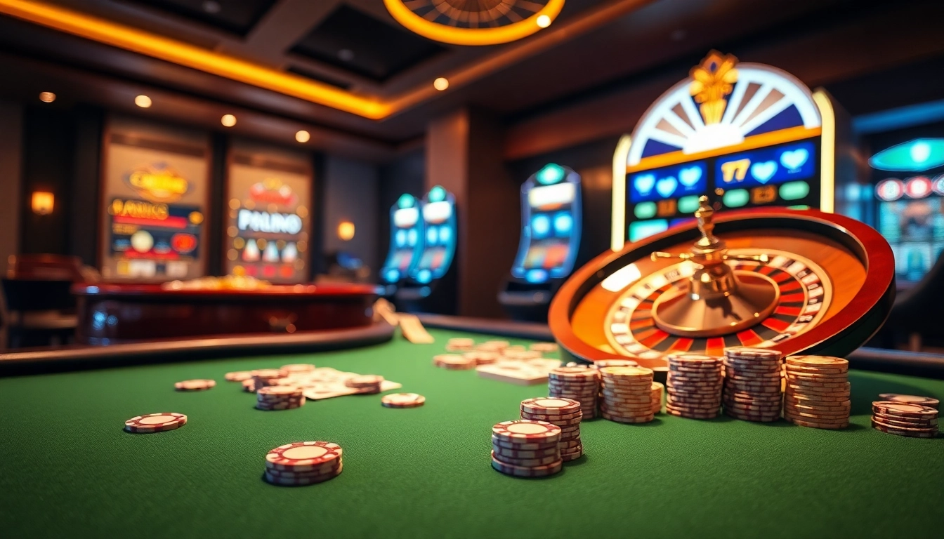 K9K9 casino table filled with poker chips and cards, showcasing thrilling gambling excitement.