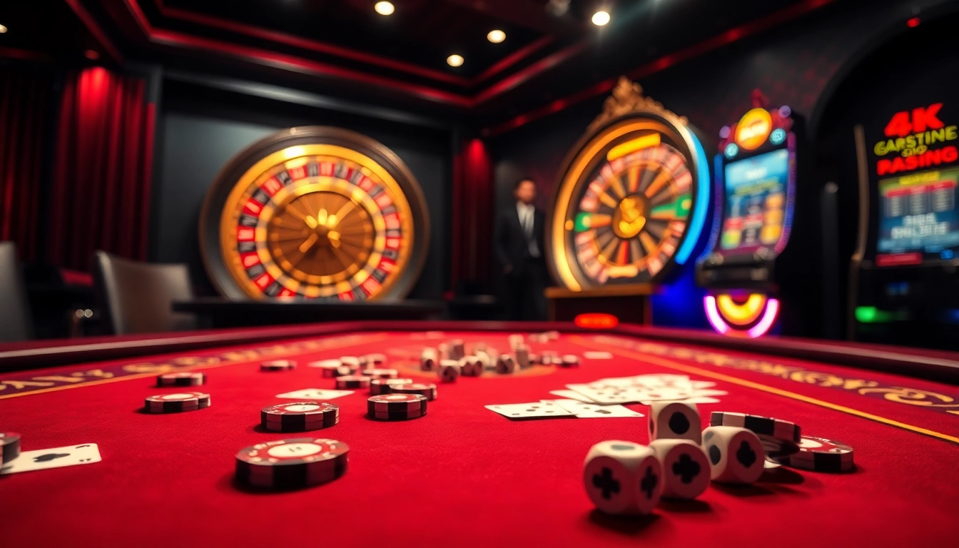 Iwin promotions enhance the excitement at a luxurious casino gaming table with vibrant chips and cards.