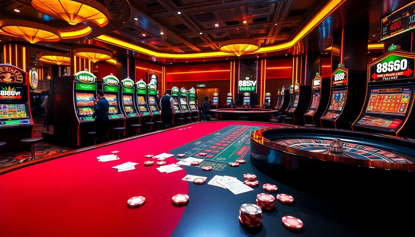 Experience thrilling gameplay at 88vv with vibrant casino visuals and engaging betting actions.