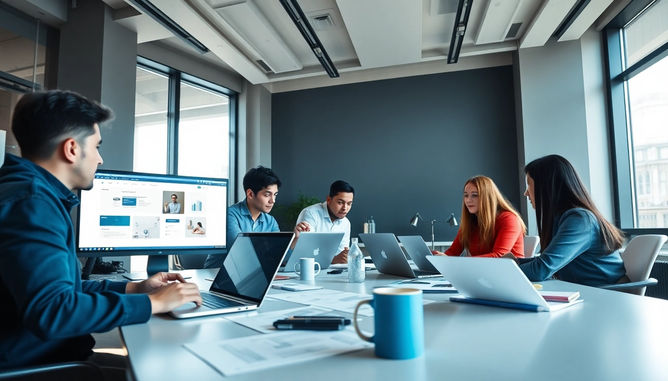 Responsive web design NYC team collaborating in a modern office environment.
